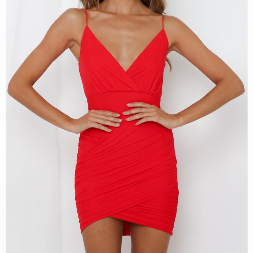 Hello molly red mini dress